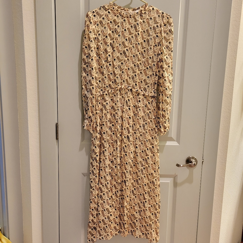 Sandro Cowboy Boot Midi Dress
